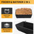 CENCODE 5 3pack Hanging Chicken Feeder Trough and Goat Feeder, Sheep Deer Poultry Dogs Deers Gooses Duck Fence, Quart
