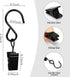 46 Pack HOOSUN Curtain Hooks Clips,S Hooks for Hanging Outside String Lights,Metal Curtain Rod Hooks,Small Light