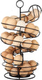 QUTREY Black Metal Egg Holder Countertop, Fresh Egg Skelter, Spiral Design Egg