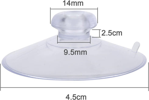 Whaline 20 Packs Clear Suction Cup PVC Plastic Sucker Pads, Heavy Strength for Bathroom