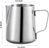 Neretva 20 oz Milk Frothing Pitcher, Stainless Steel Steaming Jug for Latte Art, Espresso Machine Accessories
