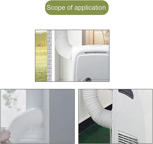 6 inch Portable Air Conditioner Exhaust Hose Coupler Adapter with Adjustable Joints for Midea