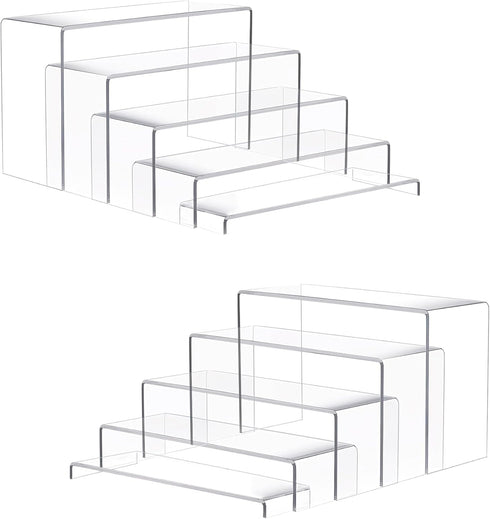 Goabroa Acrylic Display Risers, 2 Sets 10 Pcs Clear Dessert Table Display Set for Figures, Cupcake, Perfume