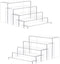 Goabroa Acrylic Display Risers, 2 Sets 10 Pcs Clear Dessert Table Display Set for Figures, Cupcake, Perfume