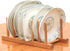 2Pcs Natural Bamboo Slip Drain Dish Rack - Home Kitchen Bamboo Wood Plates Rack for Pans and Cups