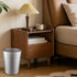 Monarch Abode Pewter Hand Hammered Metal Wastebasket - Decorative Trash Bin for Home Office, Modern Bathroom Garbage Can