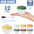 12pcs 2 oz Yomarket Salad Dressing Container, Reusable Condiment Containers Sauce Cups with Leak-proof Lids, Small