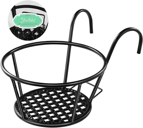 8.66X7.08X6.49 Inch Yardwe Hanging Succulent Planter Flowerpot Holder Stand for Balcony Window Porch Metal Plant Stand