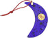 Glass Of Venice Murano Glass Moon Christmas Ornament - Blue