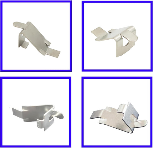 DUODUO Replacement Galvanized Iron Shelf Clips, Extra Durable Refrigerator Shelf Support Clips, 16 pc