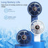 Mini Portable Fan, Powerful Handheld Rechargeable Fan with LED Display, 3 In 1 Personal Fan (Blue)