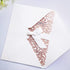 20PCS Laser Cut Wedding Invitations Cards 5 x 7.28 with Hollow Rose and Ivory Ribbons for Bridal Shower