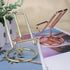 Teensery 1 Pack Metal Wire Frame Holder Stand for Tabletop Display of Pictures, Books, Cellphone Pad (Rose Gold)