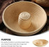 Cabilock Circular Bread Banneton Proofing Basket, Hand Woven Rattan Dough Proving Bowl for Sourdough