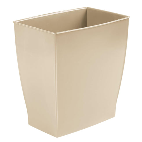 iDesign Small Bathroom Trash Can, Brown, Ideal for Office or Primary and Guest Bathroom, Made in USA