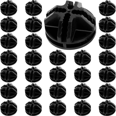 30Pcs Wire Cube Connectors, Plastic Storage Cube Connectors for Modular Closet Organizer and Wire Shelving, Black