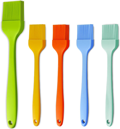 Silicone Basting Pastry Brush - Cooking Brush for Oil, Sauce, Butter Marinades, Food Brushes for BBQ Grill Kitchen