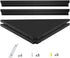 evron 2 Pack) Wall Mount Corner Shelf,Easy to Install Metal Front Floating Corner Shelves with Self-Adhesive Tapes,Wood