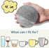 Absorbent Coasters for Drinks - LIFVER Ceramic Coasters Set of 6 with Cork Base, Grey