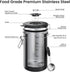 39OZ Set,Airtight 2.2lbs Veken Coffee Canister, Large Christmas Coffee Lovers Gift Basket Stainless Steel Food Storage