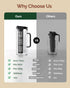 64oz 350 100% Maestri House Compact Cold Brew Coffee Maker, Iced Tea and Coffee Maker Brewer Space Saving Tritan