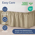 Wrap Around Dust Ruffle Bed Skirt - Beige - King Size with 15 Inch Drop, Adjustable Pleated Bedskirt, Wrinkle Free