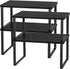 CADUKE Set of 4 Stackable Kitchen Counter Shelves, Expandable Wood Shelf Organizers for Pantry, Industrial Black