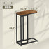 Set 2, Simple Trending C Shaped Side Table, End Table of Sofa Couch Table TV Tray for Living Room, Small Space, Rustic