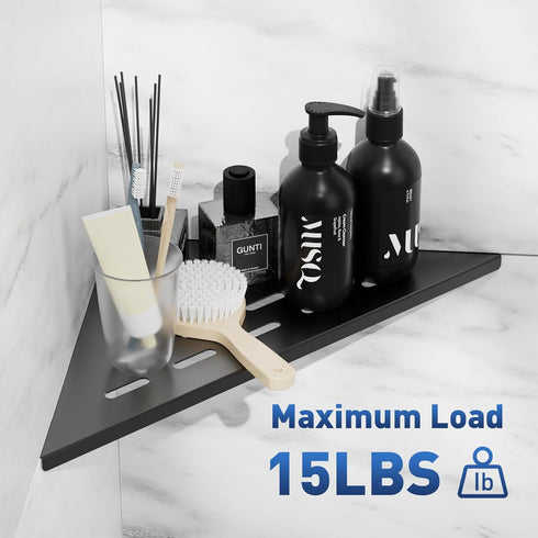 2 Pack, 10" 304 Black,10") lives Corner Shower Shelves Black Corner Shelf for Bathroom, Stainless Steel Grout
