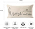 MFGNEH Home Sweet Home Quotes Farmhouse Pillow Covers 12x20 Inch Decorative Lumbar Throw Pillow Case
