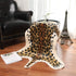 Leopard Print Rug, 2.7 W x 3.5 L Feet Faux Cowhide Skin Area Rug for Home Office, Livingroom, Bedroom