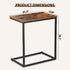Set 2, 21.7 SUPER DEAL C Shaped Side Table of Small End Tables for Living Room, Bedroom, Bedside, Wide Tray for Laptop