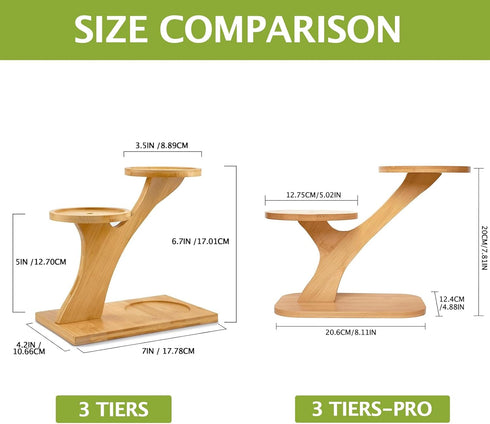 Stand,3 XXXFLOWER Wood Plant Stand for Indoor,Small Desktop Plant Tier Succulent Windowsill Shelf Holders for Balcony