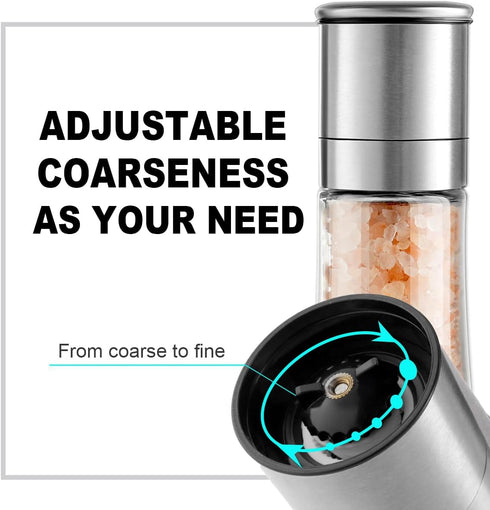 Set Salt Grinder Pepper Mill, and (Single Grinder)