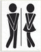 Stupell Industries Bathroom Sign Genders Got to Go Stance Figures Wall Plaque, Designed by Lettered and Lined, 10 x 15,