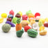 30 Fruits Mini Resin Figures PCS Pineapple Lemon Strawberry Peach Resin Little Small Figures Garden Play Kitchen Game