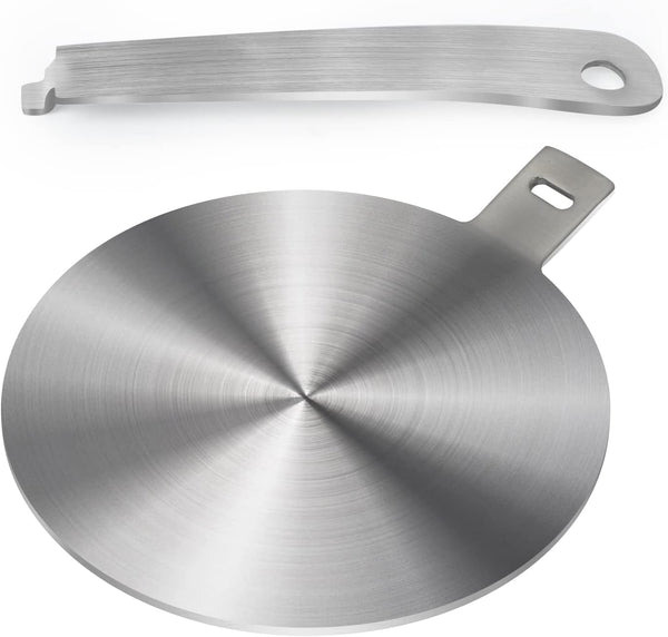 Induction Plate Adapter for Glass Cooktop Heat Diffuser for Electric Gas Glass Stove with Detachable Handle