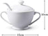WM Bartleet & Sons 1750 Traditional Porcelain Sugar Bowl with Lid & Spoon, White