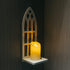 Set 2- HPC Decor Candle Sconces Wall Decor of Handmade Wall Sconce Candle Holder- White Window Shape Wood Wall Home