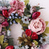 Artificial Peony Hydrangea Flower Door Wreaths, Spring and Summer Floral Wreath for Home, Wedding Decor 35cm