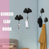 2pcs Modern Iron Single Hooks, Leaf Decoration Style for Wall Mounted Coats, Hats, Handbags, Home Decor (6in Black)