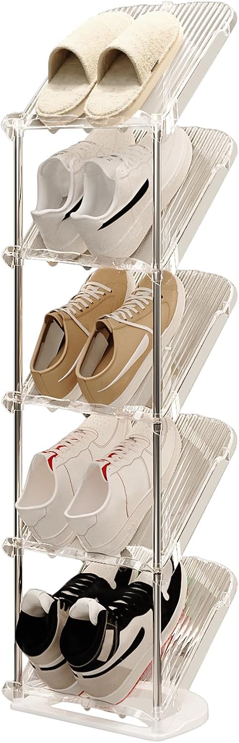 YYW Narrow Shoe Rack Vertical Shoes Rack for Entryway Corner Shoe Storage