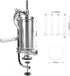 MASTER FENG 2.5 LBS Packed 4 Sausage Stuffer Vertical Stainless Steel Stuffing Maker Machine with Stuffing Funnels