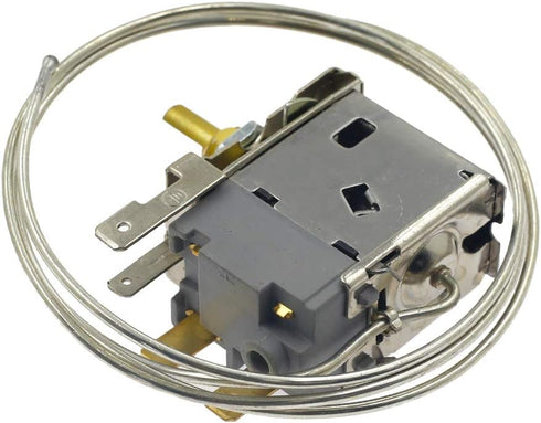 2Pcs Universal Fridge Freezer Refrigerator Thermostat WPF24-L Temperature Control 250V/5(4) A 125V/8(6) A - (Type: 2Pin/Fixed in The Middle)