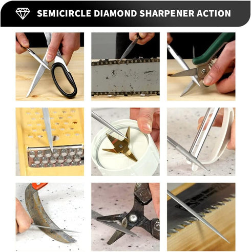 Knife Sharpeners Handheld 300/600 Grit - Double Sided Diamond Knife Sharpening Stone for Kitchen Knives, Scissors