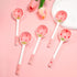 MWRDSM 5 (5) Pcs Ceramic Soup Spoons Cute Strawberry Spoons Long Handle Porcelain Tablespoons Reusable Dinnerware