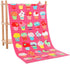 Microfiber Beach Towel Set - Oversized Large Quick Dry Soft Thin Sand Free Cute Ice Cream Design 30×60 inch Beach