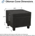 34L 24W 17H Inch, OutdoorLines Outdoor Waterproof Patio Ottoman Covers - Rectangle UV-Proof Patio Side Table Cover