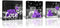 Purple Rose Flower Pictures Wall Art Decor for Kitchen, Wine Glass, Candle, Love, 3 Piece Canvas Prints Set 12x12inch
