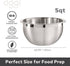 Oggi 3-Quart Two-Tone Stainless Steel Mixing Bowl for Mixing, Making Dough, Dressing Salads, Washing Vegetables